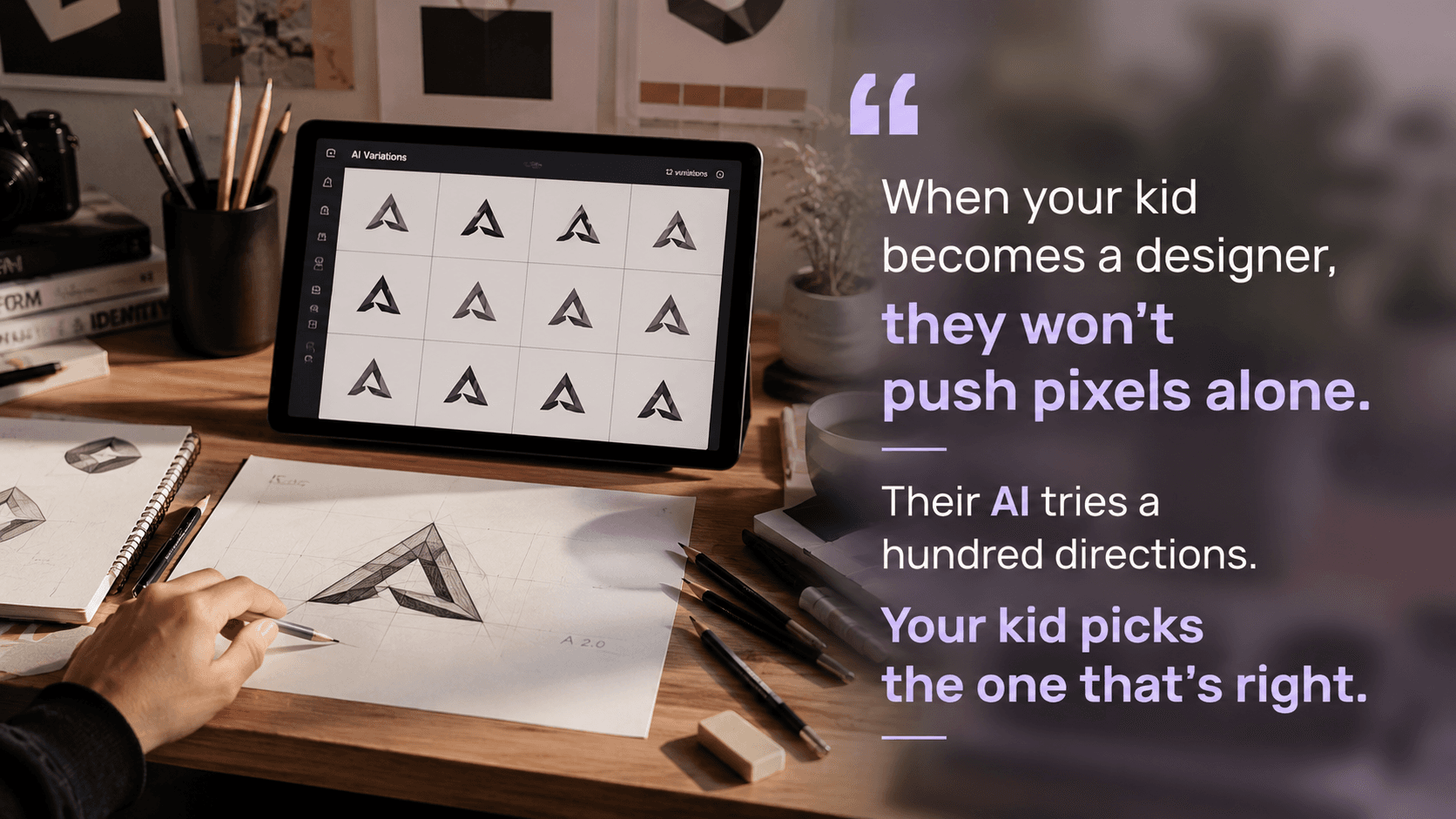 The designer who pitches a hundred concepts before lunch