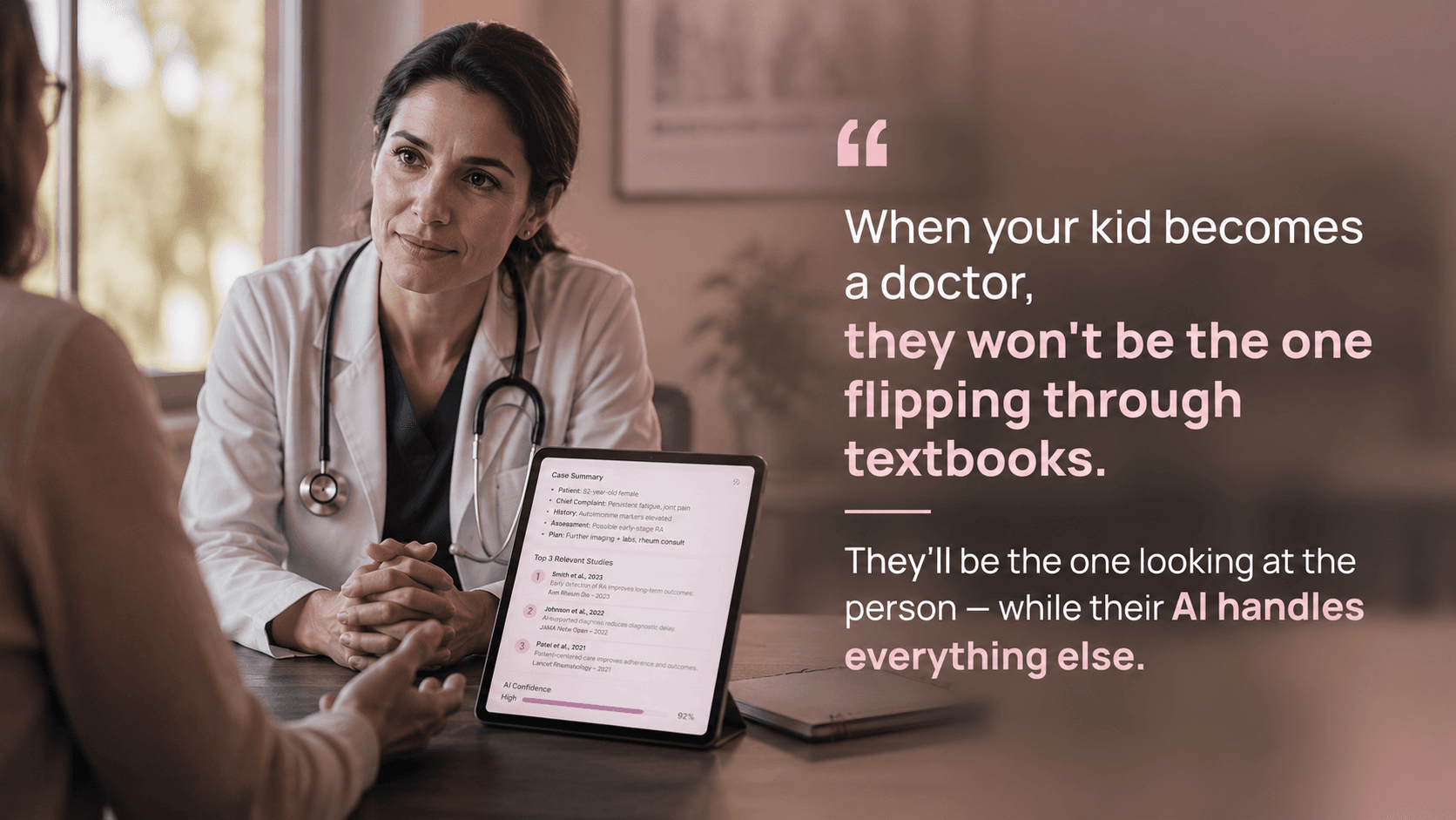 The doctor whose research is ten times deeper than the senior in the room