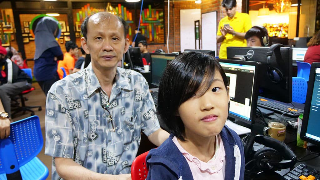 A parent and child at Kidocode