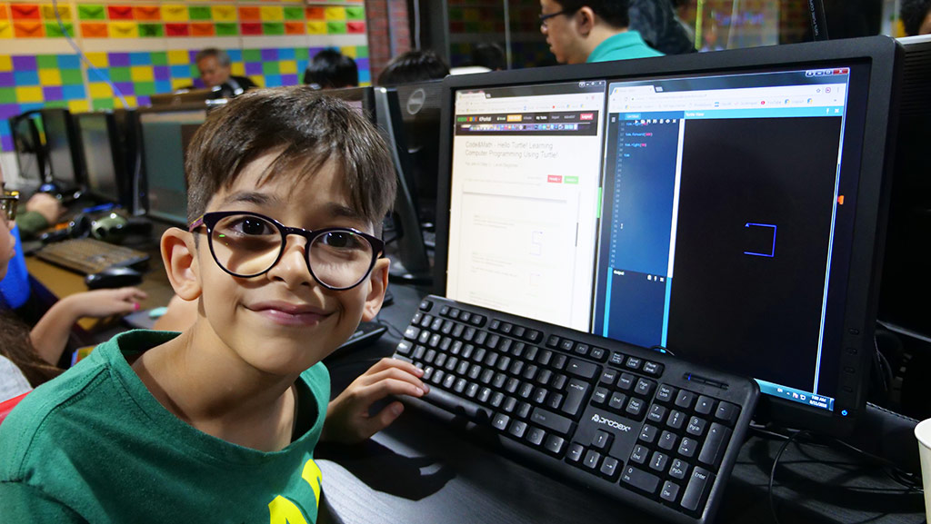 Koosha coding a digital drawing app